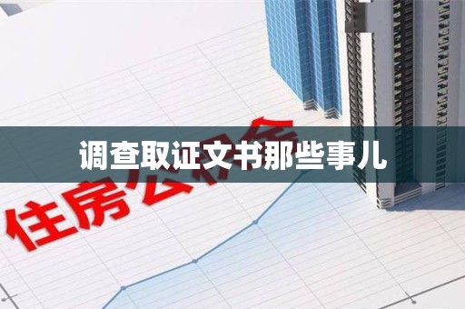 永安调查取证文书那些事儿