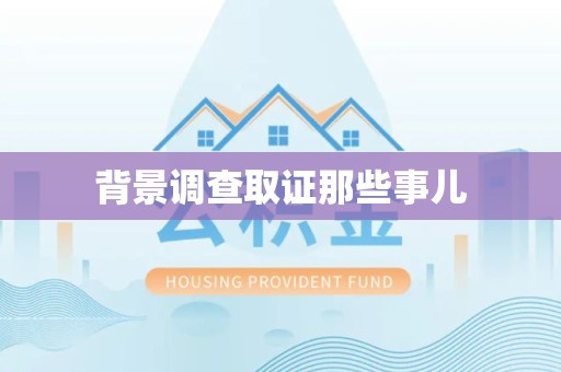 永安背景调查取证那些事儿