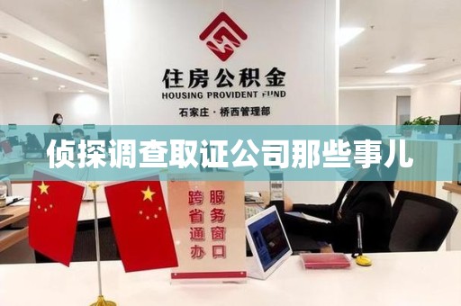 永安侦探调查取证公司那些事儿