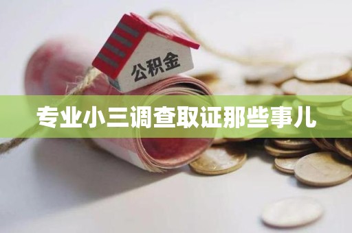 永安专业小三调查取证那些事儿