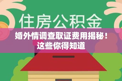 永安婚外情调查取证费用揭秘！这些你得知道