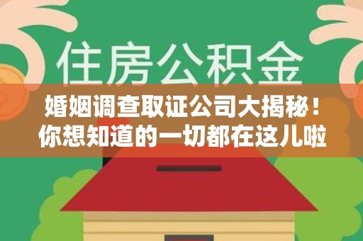 永安婚姻调查取证公司大揭秘！你想知道的一切都在这儿啦😉
