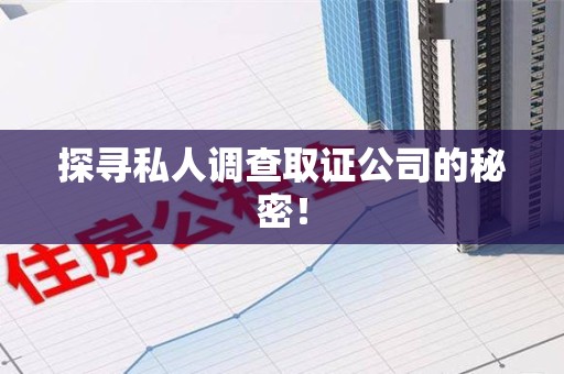 永安探寻私人调查取证公司的秘密！